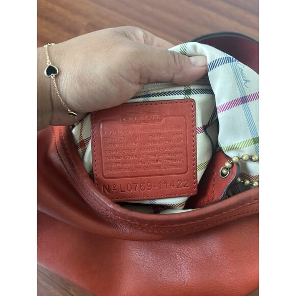Y2K COACH Legacy Leather Bleecker Bucket Shoulder Bag Red Burnished 11422 Read! - Picture 15 of 16